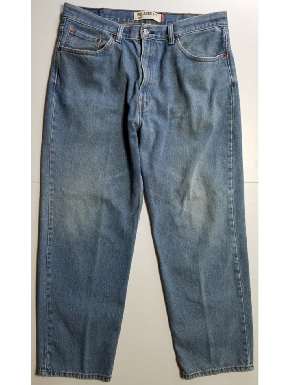 Levi's 550 Relaxed Fit 100% Cotton Medium Wash Blue Denim Jeans Men's Size 38x30